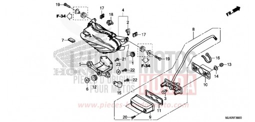 FEU ARRIERE CB500XAJ de 2018
